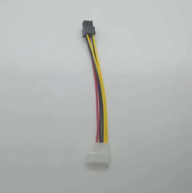 Alt view image 3 of 4 - 18cm ide conector cable computer power supply extension cord IDE to 6 pin for PCI-E PCI graphics converter adapter video card