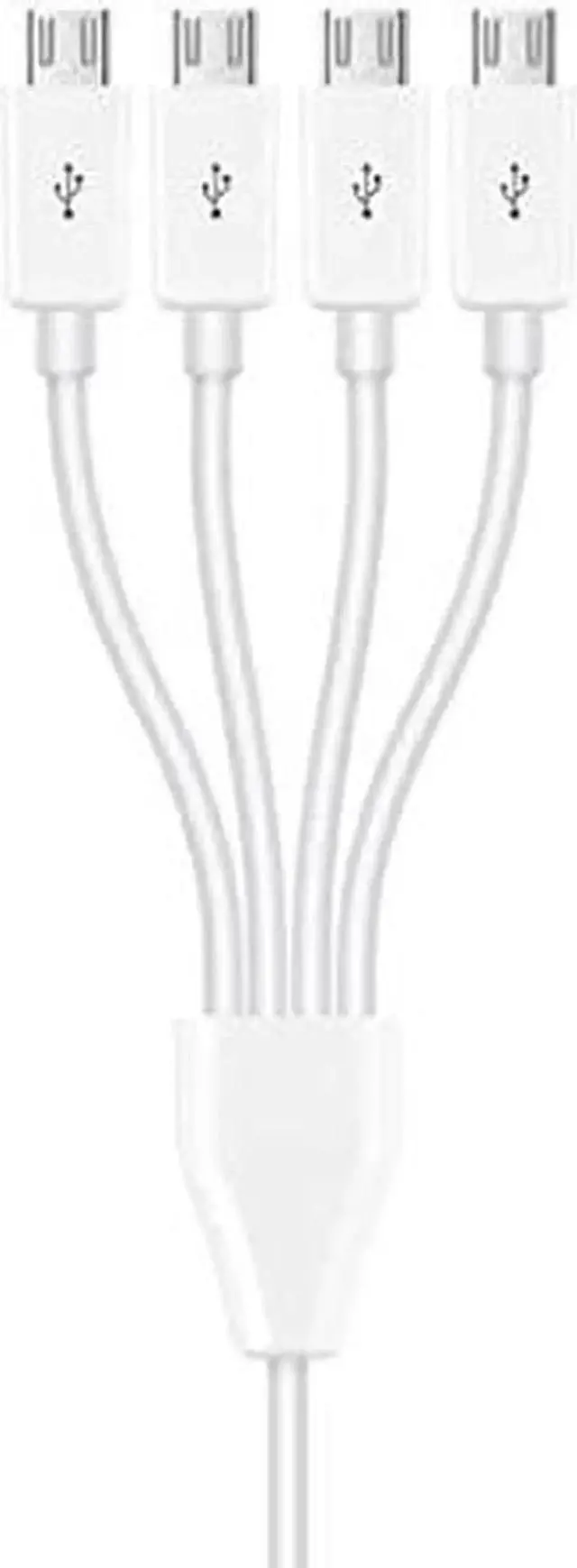 Alt view image 2 of 3 - Multi Micro USB Charging Cable, 4 in 1 USB 2.0 A Male to 4 Micro USB Male,Micro USB Splitter Cable (White 1.8M)