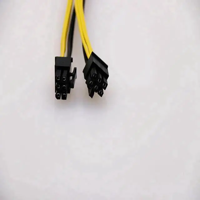 Alt view image 3 of 3 - PCI-Express PCIE 8 Pin To Dual 8 (6+2) Pin VGA Graphic Video Card GPU Adapter Power Supply Splitter Cable 100mm