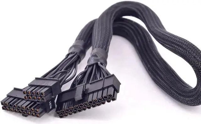 Alt view image 2 of 3 - PSU Modular 18+10pin to 24Pin ATX Power Supply Cable 20+4 Pin with Sleeved for Seasonic X-series X-560 X-660 X-760