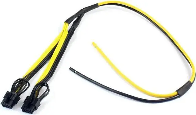 Main image of PCIe Graphics Video Card Power Cable Dual 8pin 6+2pin DIY Splitter Cord 12AWG+18AWG for Server Power Supply (5Pcs)