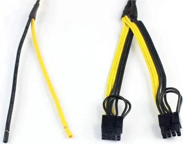 Alt view image 5 of 6 - PCIe Graphics Video Card Power Cable Dual 8pin 6+2pin DIY Splitter Cord 12AWG+18AWG for Server Power Supply (5Pcs)