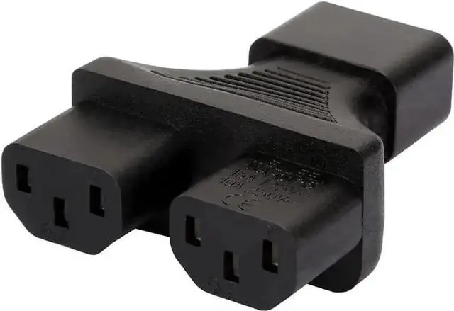 Main image of Power Converter Adaptor Universal IEC Socket Power Adapter for Computer TV PDU UPS Power Cord (C14 to Dual C13)