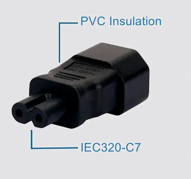 Alt view image 2 of 4 - IEC320 Power Converter Adaptor Universal IEC Socket Power Adapter for Computer TV PDU UPS Power Cord (C14 to C7)