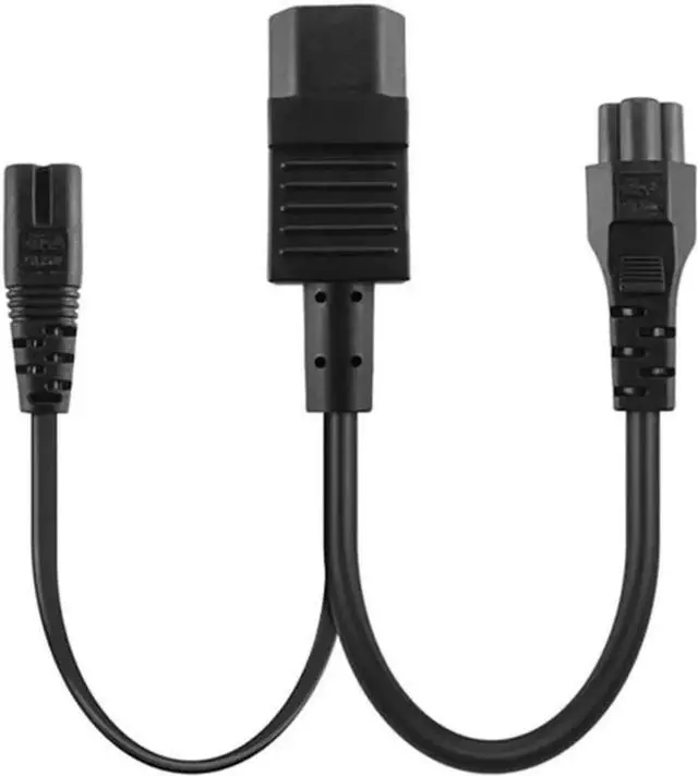 Alt view image 3 of 5 - 1FT C14 Male PDU Style Computer Power Extension Cable Y Splitter Power Plug Cord (C14 to C5+C7)