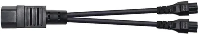 Alt view image 3 of 4 - 1FT C14 Male PDU Style Computer Power Extension Cable Y Splitter Power Plug Cord (C14 to C5+C5)