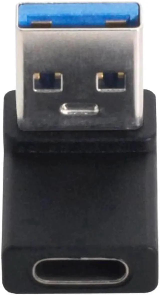Alt view image 2 of 3 - usb 3 type a to type c adapter USB-C Type C Female 90 Degree Up Angled to USB 3.0 A Male Data Adapter for Laptop Desktop
