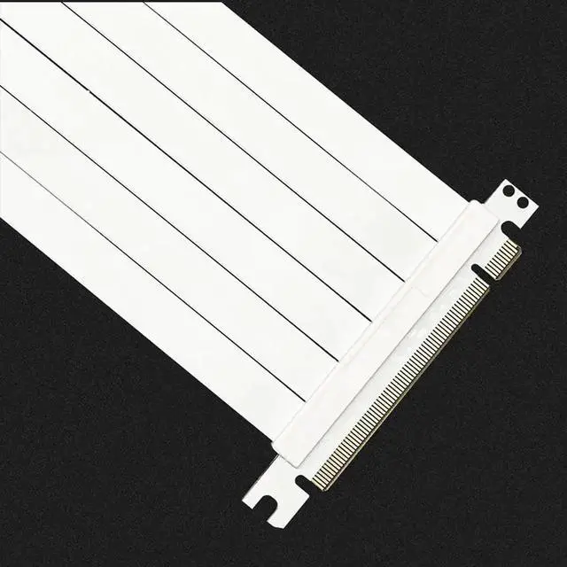 Alt view image 2 of 3 - GPU Riser Cable PCI-E 3.0 16x High Speed Flexible Extender Card Universal 90 Degree Adapter Support 3060 Graphic Card (White,15cm)