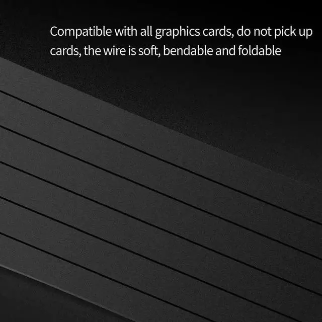 Alt view image 2 of 4 - GPU Riser Cable PCI-E 3.0 16x High Speed Flexible Extender Card Universal 90 Degree Adapter Support 3060 Graphic Card (Black,30cm)