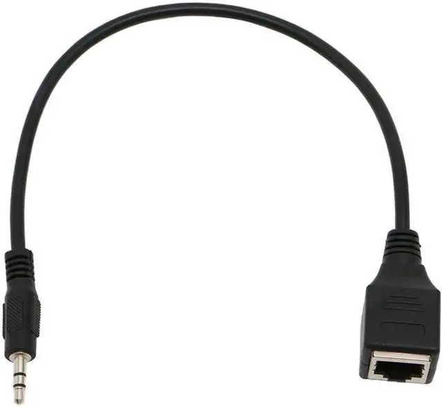 Alt view image 6 of 6 - 3.5mm Male Jack TRS Audio Cable To RJ45 Socket Ethernet Adapter Wire 1pc