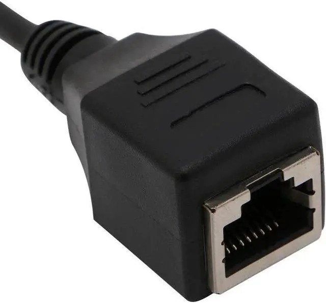 Alt view image 5 of 6 - 3.5mm Male Jack TRS Audio Cable To RJ45 Socket Ethernet Adapter Wire 1pc
