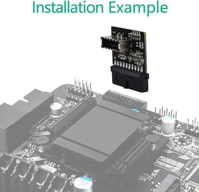 Alt view image 3 of 5 - USB 3.0 (3.1 Gen 2) Internal IDC 20 Pin Motherboard Header to Type E A-Key USB 3.1 20Pin Female Header Converter for Type C Panel Mount Adapter