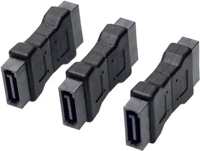 Main image of High quanlity 7PIN SATA 3.0 data male to male Port adapter straight angle 7P Serial ATA III 6Gbps Jack Connector Coupler