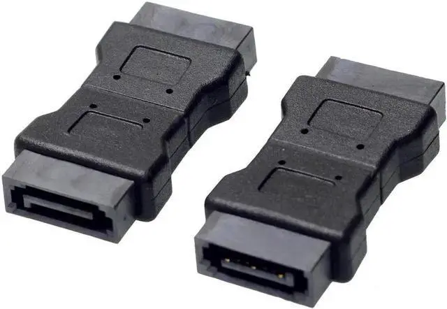 Alt view image 2 of 5 - High quanlity 7PIN SATA 3.0 data male to male Port adapter straight angle 7P Serial ATA III 6Gbps Jack Connector Coupler