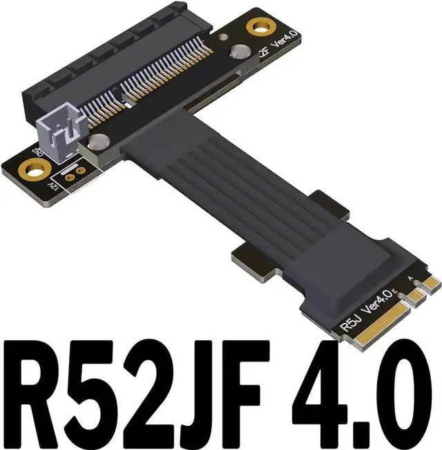 Alt view image 5 of 6 - PCI-e 4.0 M.2 WiFi A.E Key A+E to PCI-e x1/ x4/ x16 Slot Riser Extender Adapter Card Ribbon Gen4.0 PCIE Cable Wireless Network Card 8G/BPS (15cm,Pcie4.0 4X R52JF)