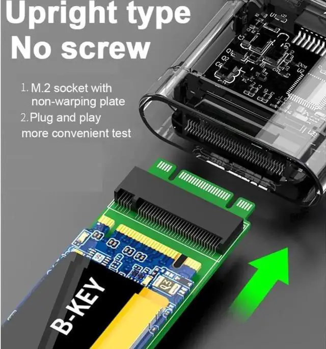 Alt view image 4 of 7 - M.2 SSD Adapter Card Test Protector Board B+M Key SATA NGFF Extension Protection Hard Drive Adapter Card for Hard Disk (for NVME PCIE)