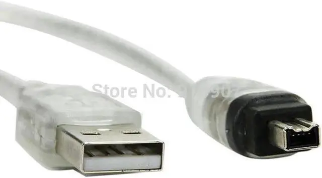 Alt view image 3 of 3 - IEEE 1394 Firewire 4 Pin Male iLink Adapter to USB Male Cord Cable 100cm for DCR-TRV75E DV