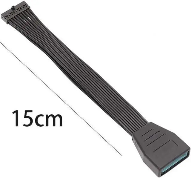 Alt view image 5 of 5 - 26AWG Mainboard USB3.0 20Pin Header Internal Extension Cable USB 3.0 19/20 Pin Male to Female Adapter for Motherboard (15cm)