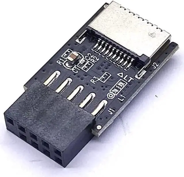 Main image of Motherboard Connector USB2.0 Extender Card 9Pin to TY-PE C A-Key Front Converter USB3.2 Type-E Interface Header Adapter (Type A)