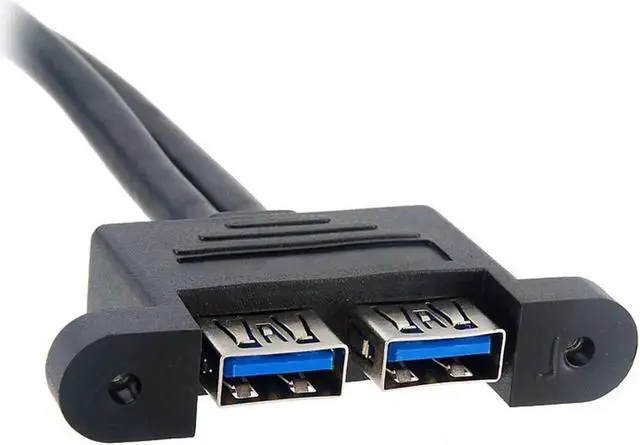 Alt view image 3 of 5 - Dual Port USB 3.0 Female Panel Type to Motherboard 20Pin Header cable 50cm U3-043-0.5M