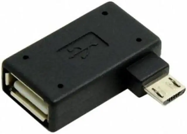 Alt view image 3 of 7 - 90 Degree Right Angled Micro USB 2.0 OTG Host Adapter with USB U2-241-RI