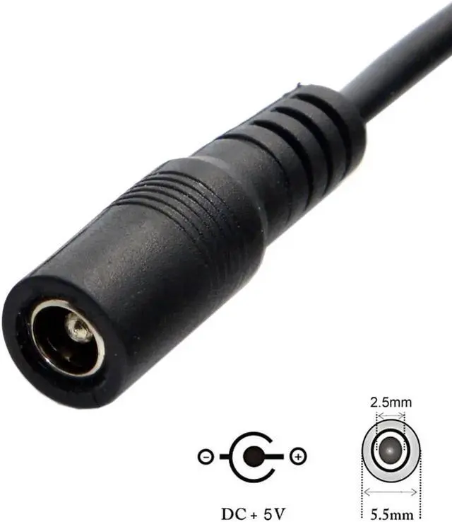 Alt view image 3 of 5 - USB 3.1 Type C USB-C to DC 5V 5.5*2.5mm Power Jack Extension Charge Cable for Cell Phone Tablet UC-233