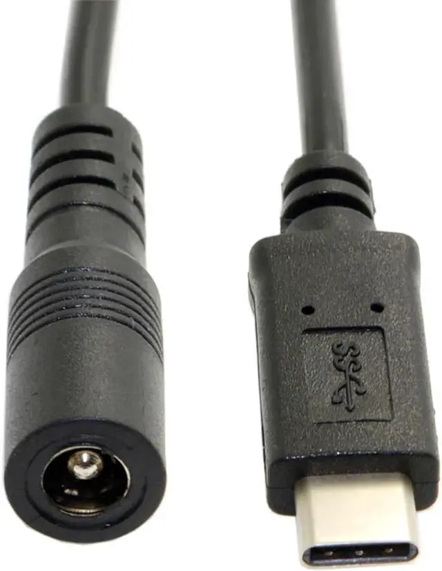 Alt view image 2 of 5 - USB 3.1 Type C USB-C to DC 5V 5.5*2.5mm Power Jack Extension Charge Cable for Cell Phone Tablet UC-233