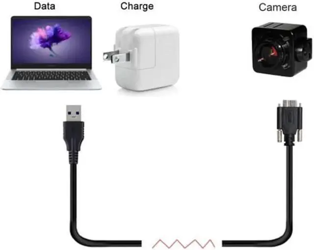 Alt view image 6 of 6 - 1.2M USB 3.0 A type Cable Male to Micro USB 3.0 B Male with Mount Panel Screws for Hard Disk Mobile Phone U3-106-1.2M