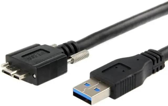 Alt view image 4 of 6 - 1.2M USB 3.0 A type Cable Male to Micro USB 3.0 B Male with Mount Panel Screws for Hard Disk Mobile Phone U3-106-1.2M