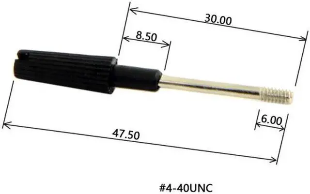 Alt view image 3 of 3 - 30pcs Thumb Screws #4-40 UNC 47mm Length Stainless Steel Overmold for Computer Cable CN-021(30PCS)