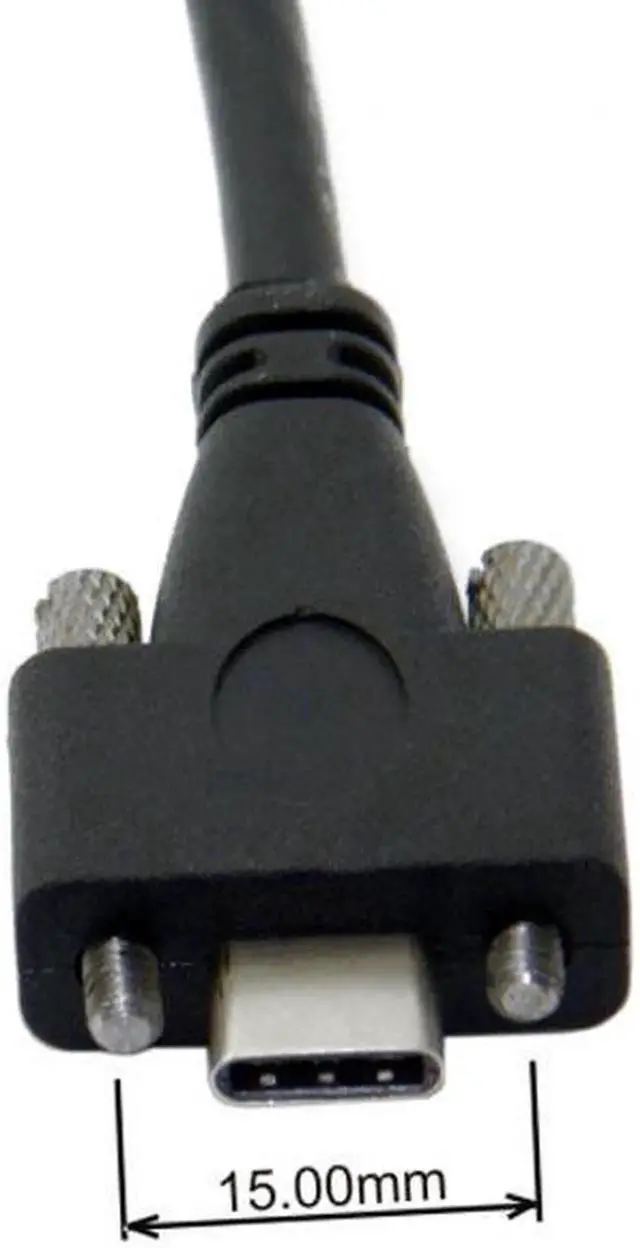 Alt view image 2 of 7 - USB 3.1 Type-C Dual Screw Locking to Standard USB3.0 Data Cable 3.0M 2m 3m Panel Mount Type