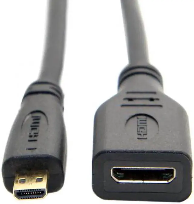 Alt view image 5 of 7 - HD-031 D Type Micro HDMI 1.4 Male to Mini HDMI 1.4 Female C Type Extension Cable 10cm for Laptop PC HDTV