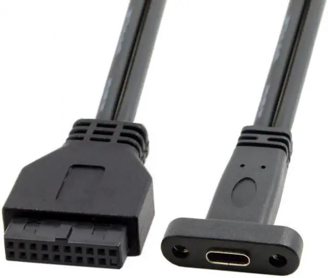 Main image of SM Single Port USB 3.1 Type C USB-C Female to USB 3.0 Motherboard 19pin Header Cable 40cm