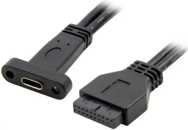 Alt view image 3 of 7 - SM Single Port USB 3.1 Type C USB-C Female to USB 3.0 Motherboard 19pin Header Cable 40cm