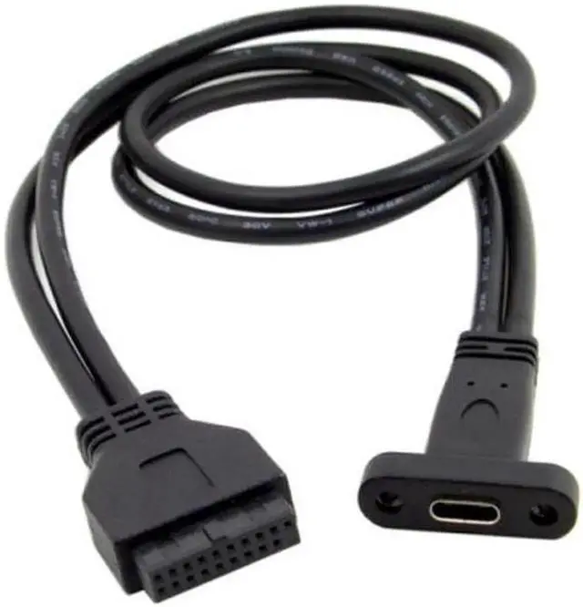 Alt view image 2 of 7 - SM Single Port USB 3.1 Type C USB-C Female to USB 3.0 Motherboard 19pin Header Cable 40cm