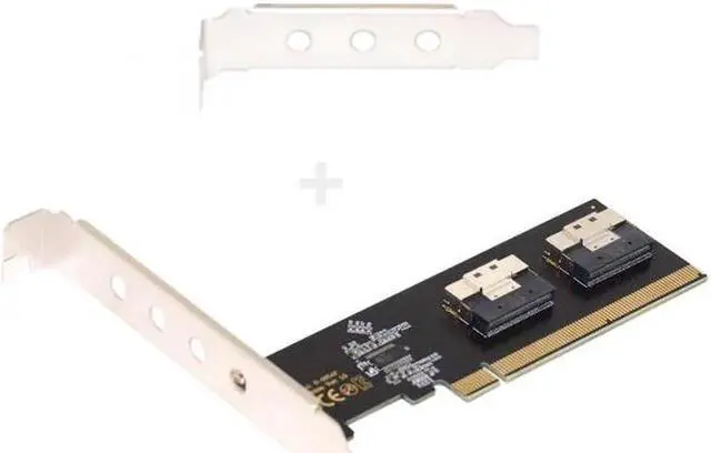 Alt view image 2 of 7 - SA-016-2P Dual Slimline SFF-8654 8X 4 NVME to PCIE Express 3.0 4.0 Raid Card VROC Raid0 Hyper Adapter
