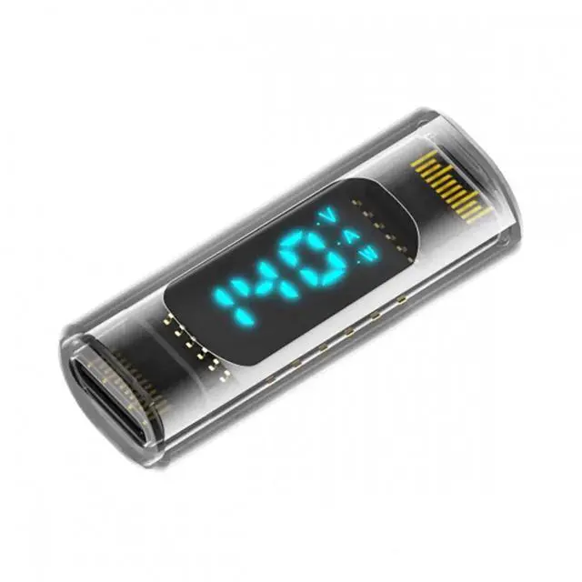 Alt view image 2 of 7 - Type-C Smart LED Display USB-C Female to Female Extension Adapter USB4.0 40Gbps 140W Current Voltage Monitoring Tester Detector