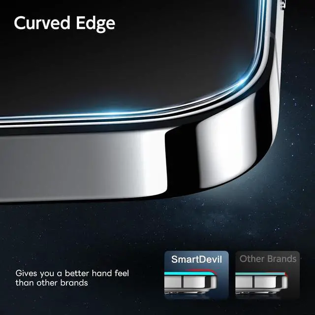 Alt view image 5 of 7 - SMARTDEVIL 3 Pack Screen Protector design for iPhone 15 [6.1 inch] 3 Pack Tempered Glass Film for 15, Bubble Free, Case Friently