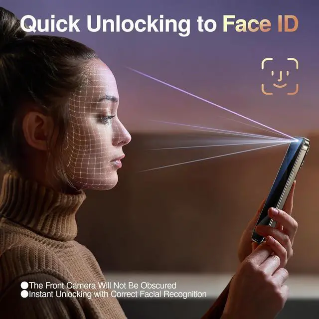 Alt view image 7 of 7 - SMARTDEVIL 2 Pack Privacy Screen Protector for iPhone 15 Pro, [Anti-Spy] [Military-Grade Shatterproof] [9H Hardness] Tempered Glass, [Easy Installation], Dust-Free Box