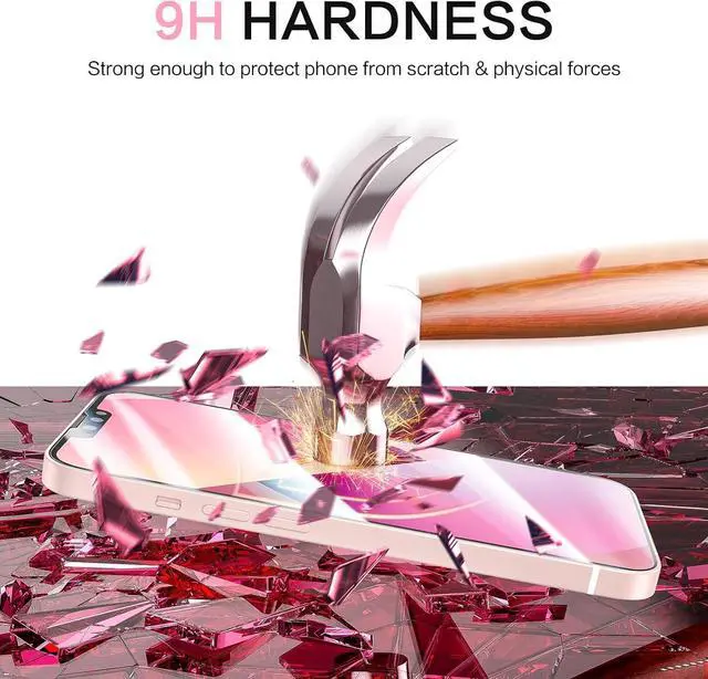 Alt view image 3 of 7 - SMARTDEVIL Screen Protector for iPhone 13 Mini 5.4 Inch, 3 Pack Tempered Glass and 2 Pack Camera Lens Protector with Easy Installation Kit