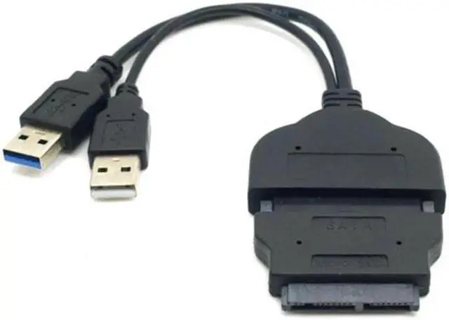 Alt view image 2 of 6 - U3-067+SA-006 1set USB 3.0 to SATA 22PinSATA to 16Pin Micro SATA Adapter for 1.8" 2.5" Hard Disk Driver With Extral USB Power Cable