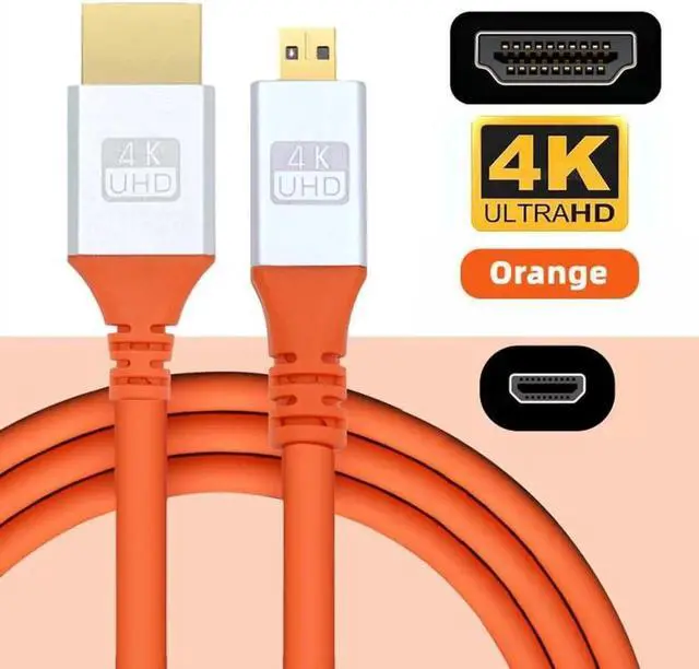 Alt view image 2 of 7 - Micro HDMI 4K to HDMI Ultra Soft High Flex HDTV Cable Hyper Super Flexible Cord High Speed Type-A Male to Male for Computer HDTV