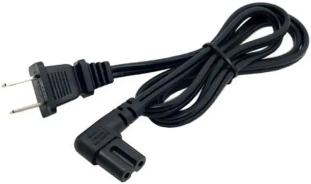 Alt view image 6 of 6 - USA 2pin Male to 90 Degree Right Angled IEC 320 C7 Power Supply Cord cable 1M PW-039-US-1.0M