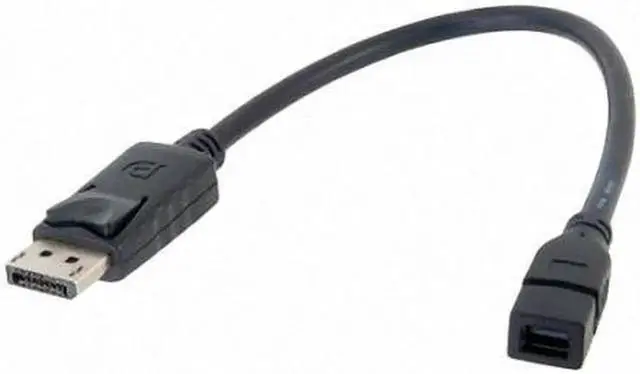 Main image of DP DisplayPort Male to Mini DP DisplayPort Female Cable 20cm for Displays HDTV Monitor DP-048-BK