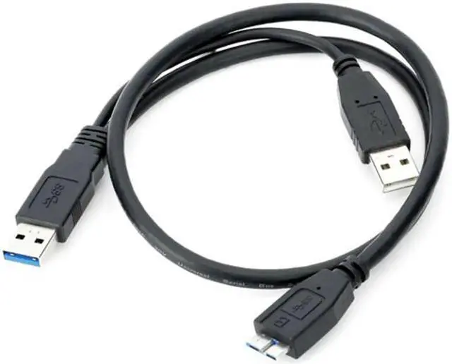 Main image of Dual USB3.0 A Male to Micro USB 3.0 Y cable with Extra Power for Mobile HDD U3-029-0.5M