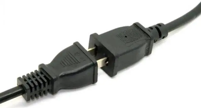 Alt view image 4 of 5 - USA Outlet Saver Power Extension Cord Cable 2-prong 2 Outlets for NEMA 1-15P to NEMA 1-15R 50cm PW-122-0.5M