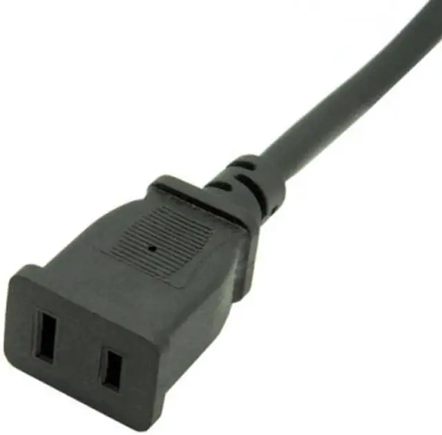 Alt view image 3 of 5 - USA Outlet Saver Power Extension Cord Cable 2-prong 2 Outlets for NEMA 1-15P to NEMA 1-15R 50cm PW-122-0.5M