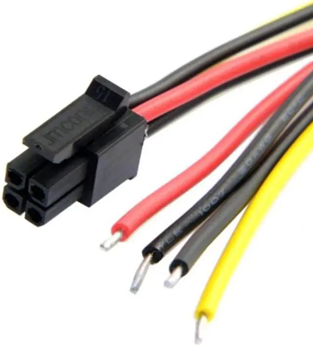 Main image of ATX Molex Micro Fit Pitch 3.0mm 4Pin Male to Open Wire Power Adapter Cable 15cm 20AWG UL1007 PW-072-0.15M