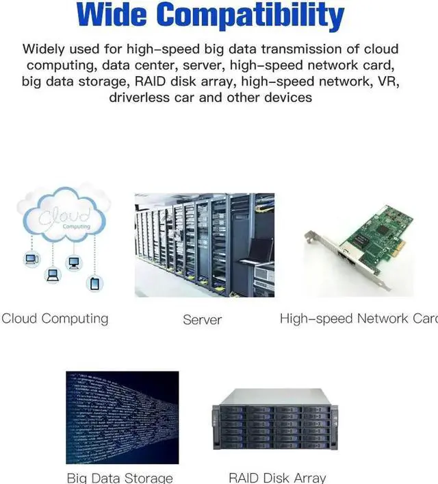 Alt view image 7 of 7 - External Mini SAS HD SFF-8644 to Mini SAS High Density HD SFF-8644 Data Server Raid Cable 50cm 12Gbps SF-069-0.5M
