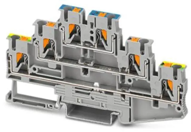 Main image of PhoenixContact three-layer terminal block with direct grounding PT2.5-PE/L/N